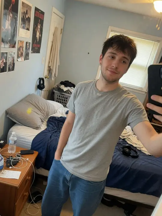 Before: the original selfie used for the Action Hero AI prank example