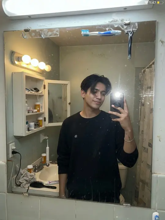 Before: the original selfie used for the Anime Me AI prank example