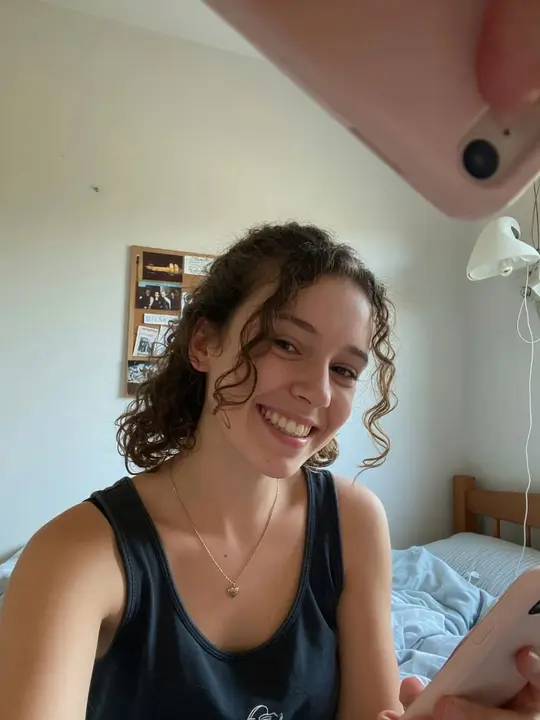 Before: the original selfie used for the Pool Villa AI prank example