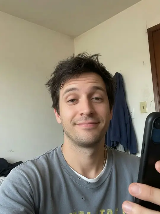 Before: the original selfie used for the Pyramids AI prank example